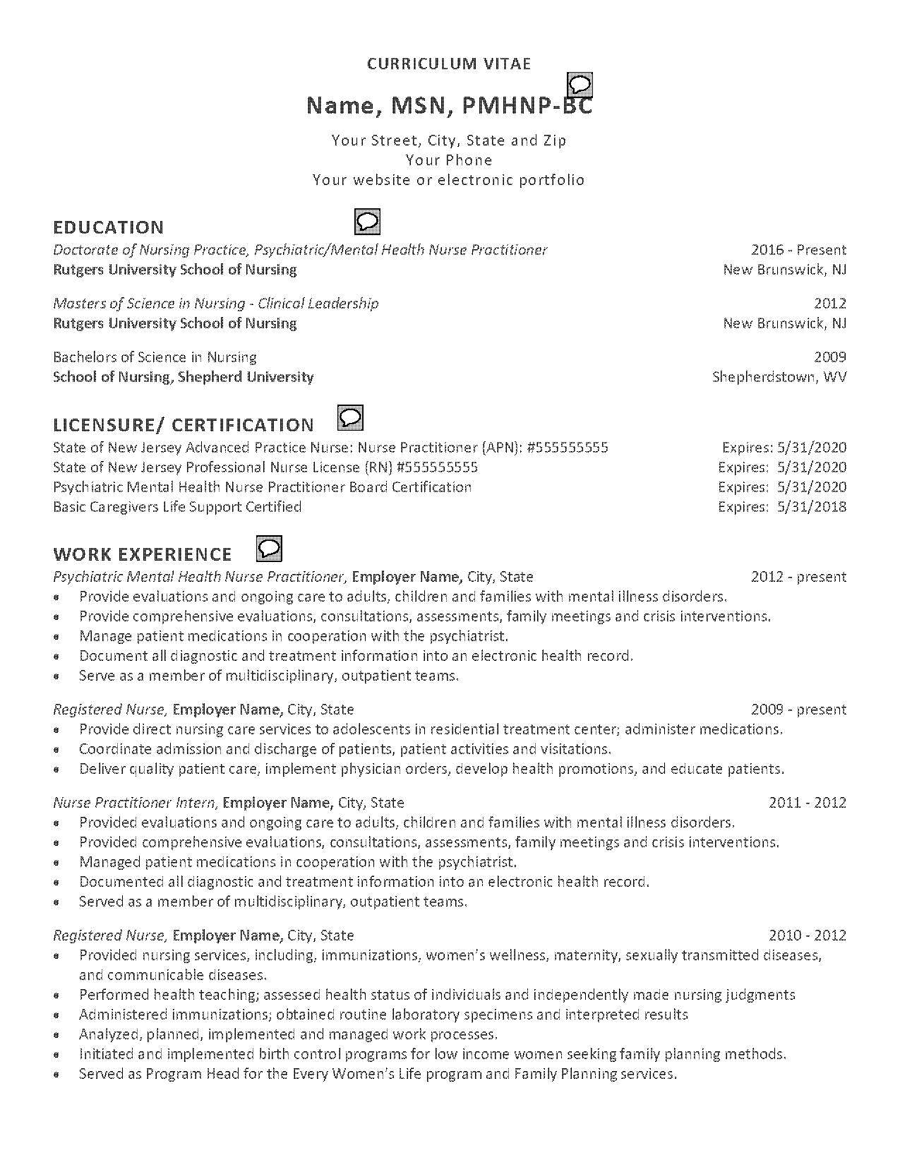 mental health nurse resume objective