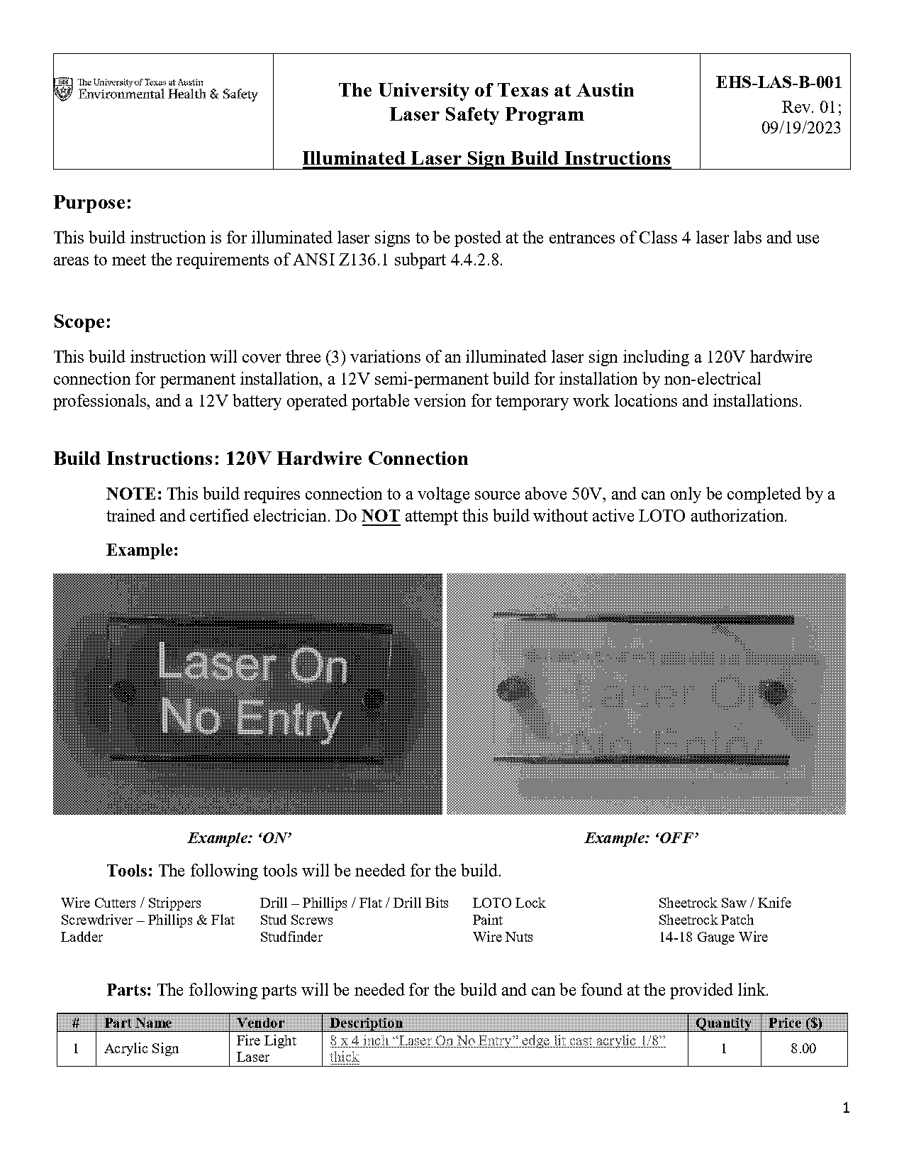 build a sign assembly instructions