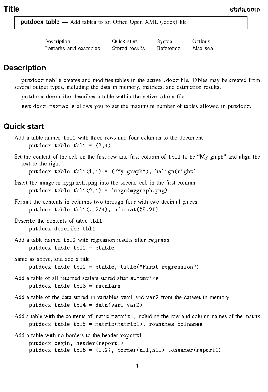 align table horizontally word