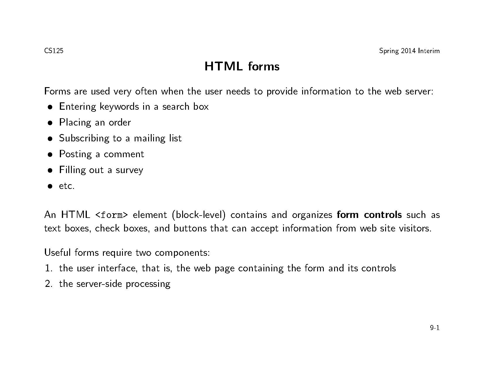 get html form from javascript