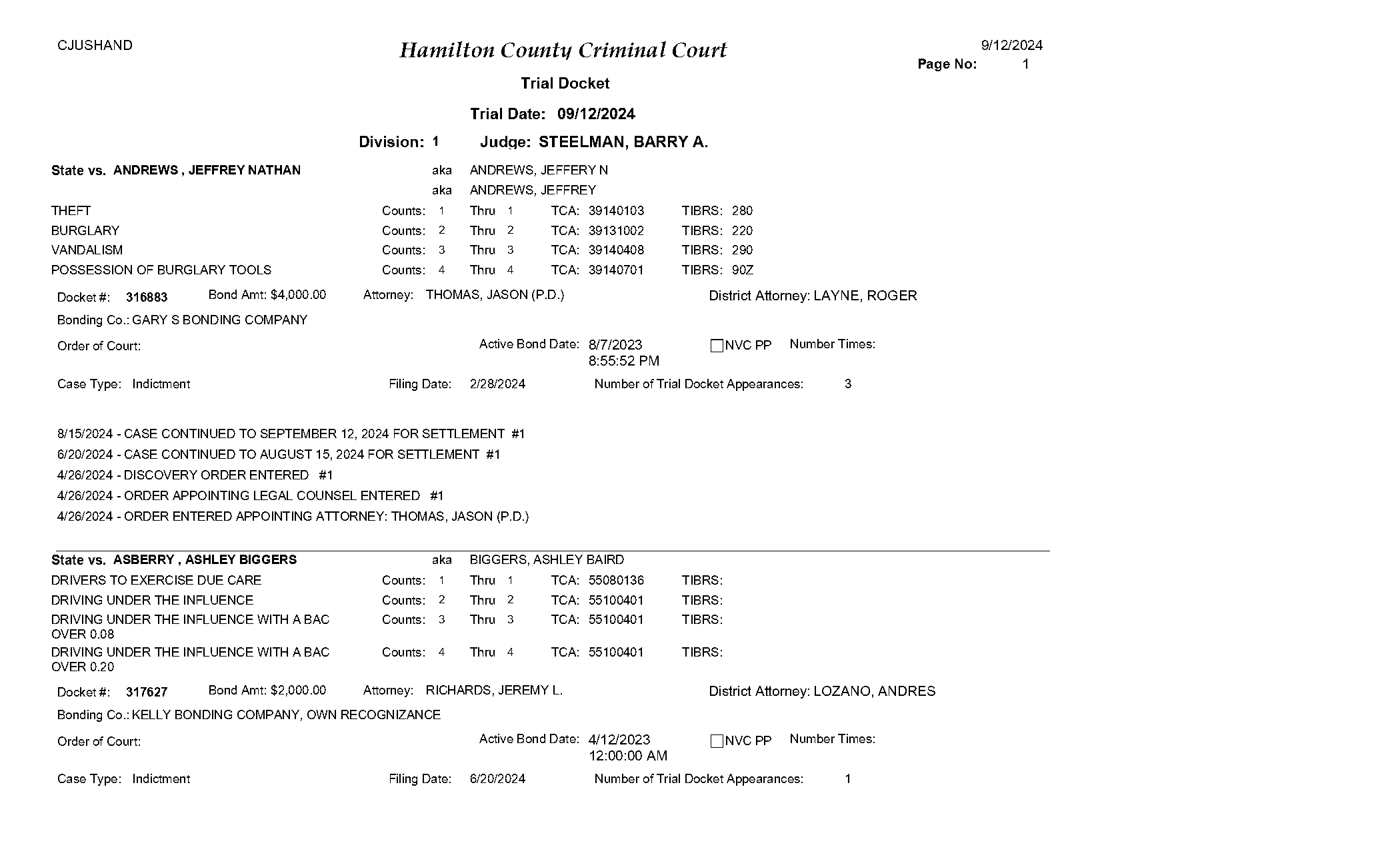 hamilton county warrants tennessee