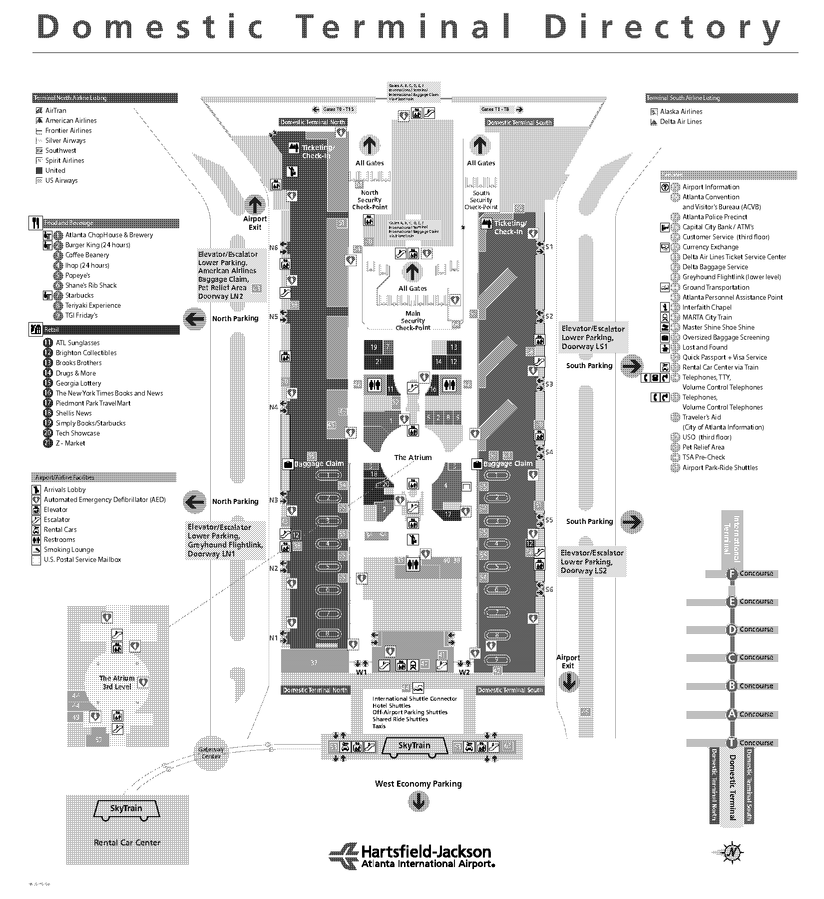 hartsfield jackson airport map terminal b