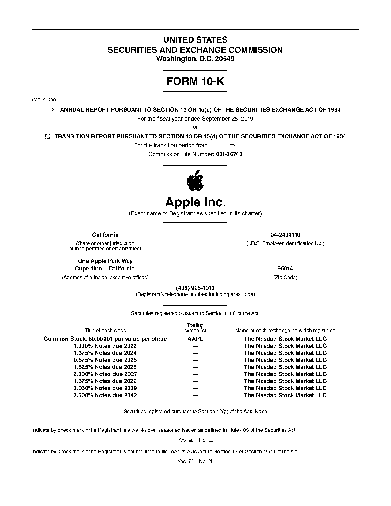 apple accounts receivable disclosure