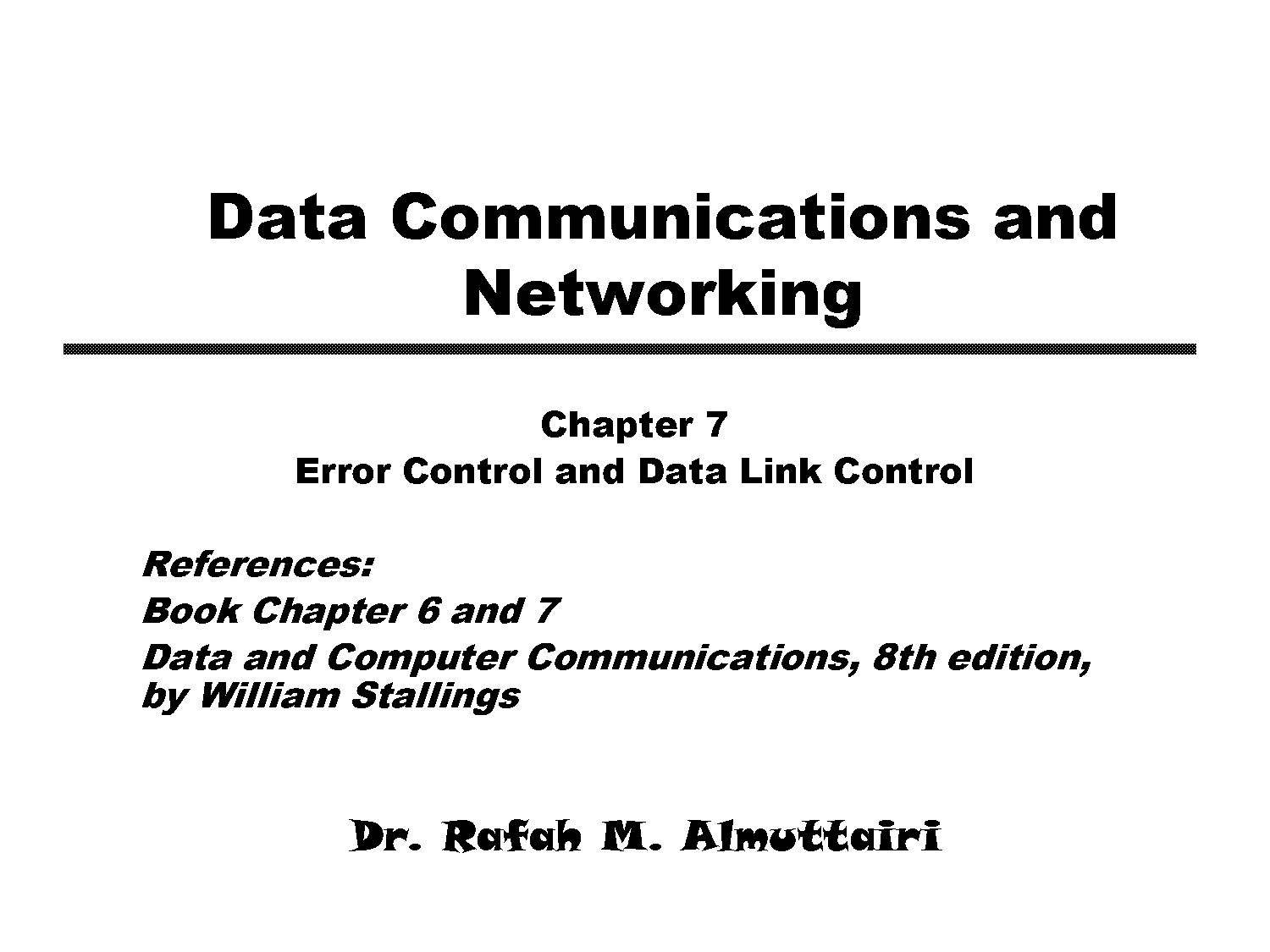 data link control protocols william stallings