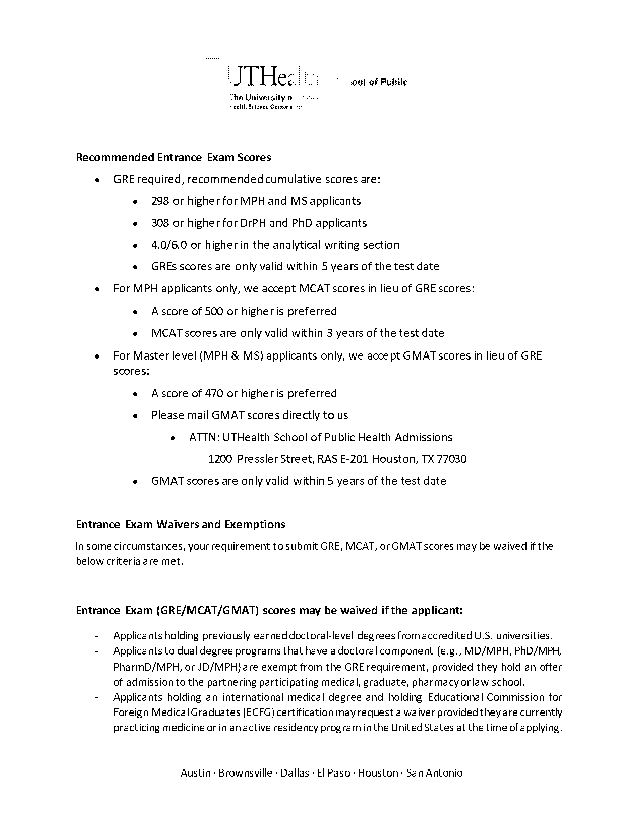 average gre score required for us universities