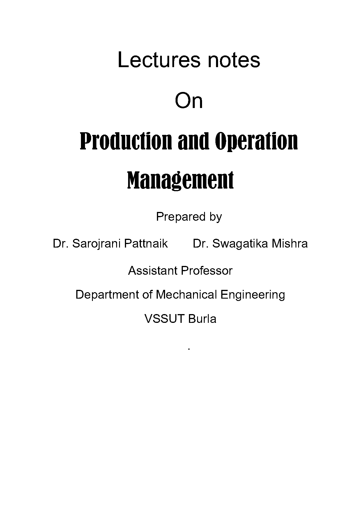 advanced production and operations management pdf