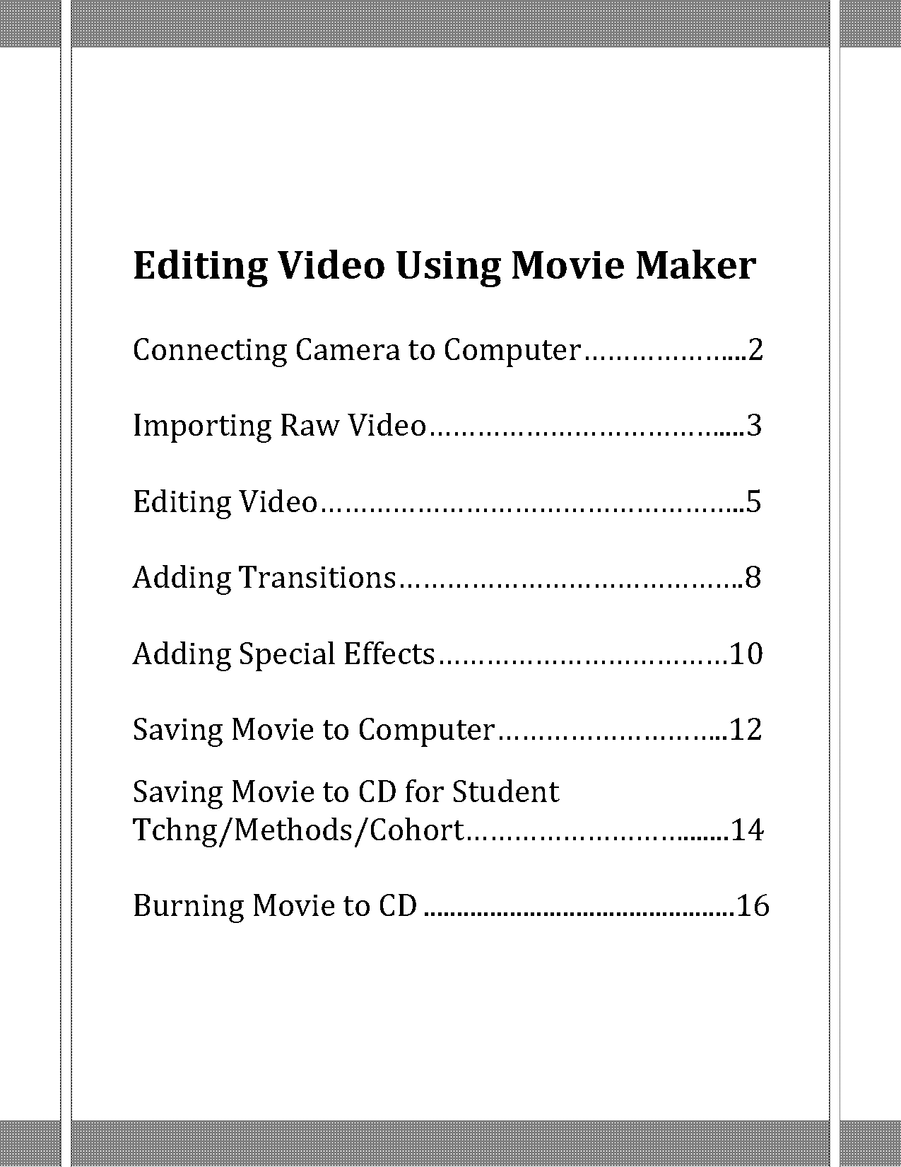 timeline movie maker template