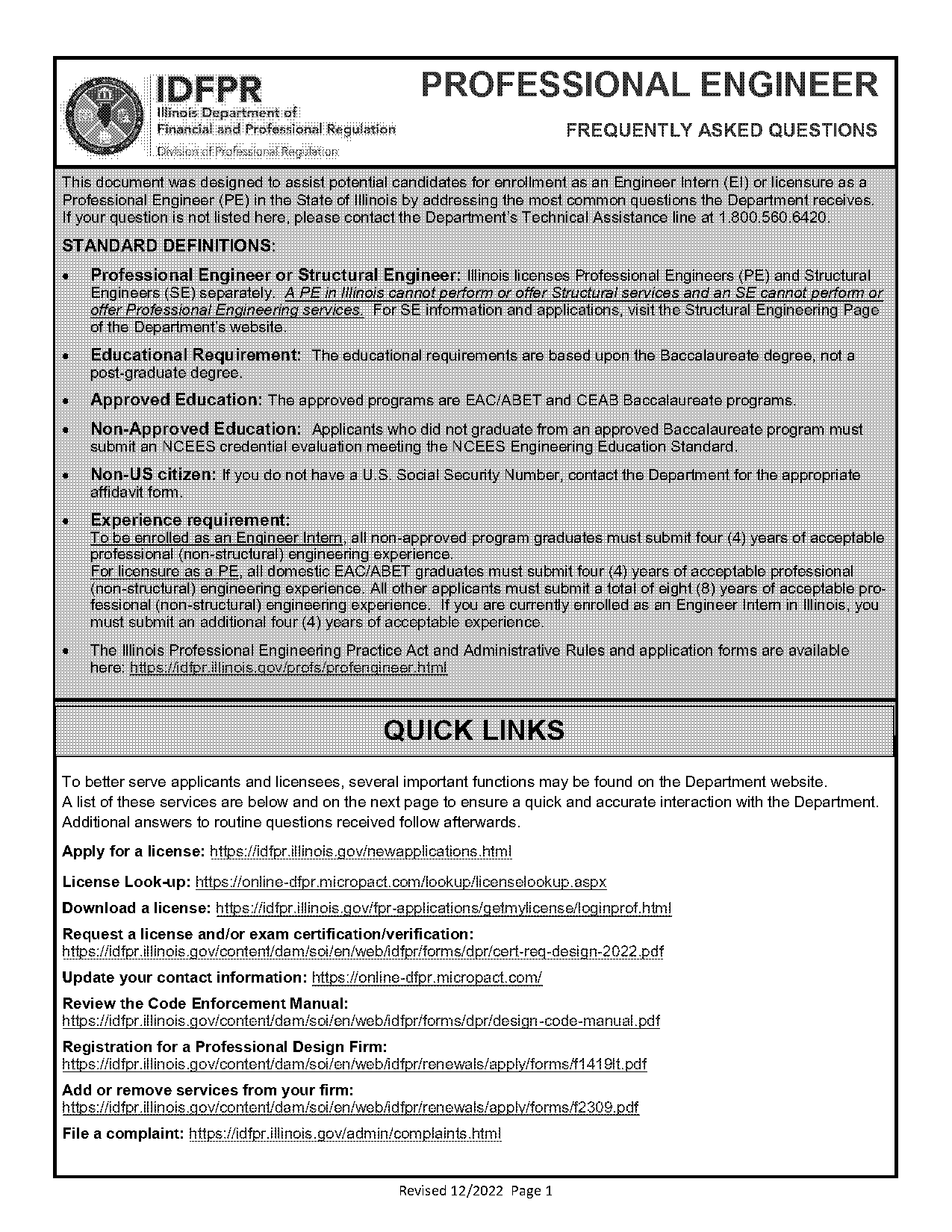 reference handbook for fe exam does not have structural design