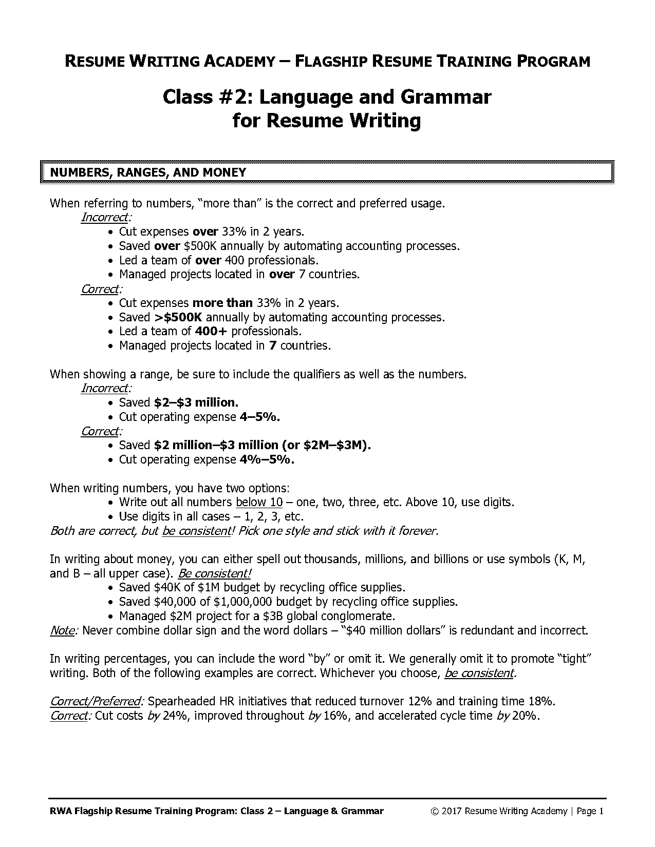 resume words for languages