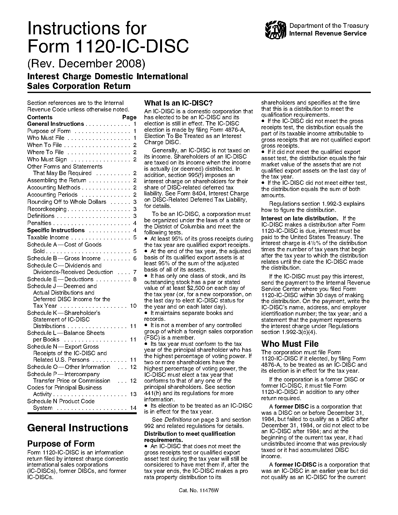 ic disc form instructions