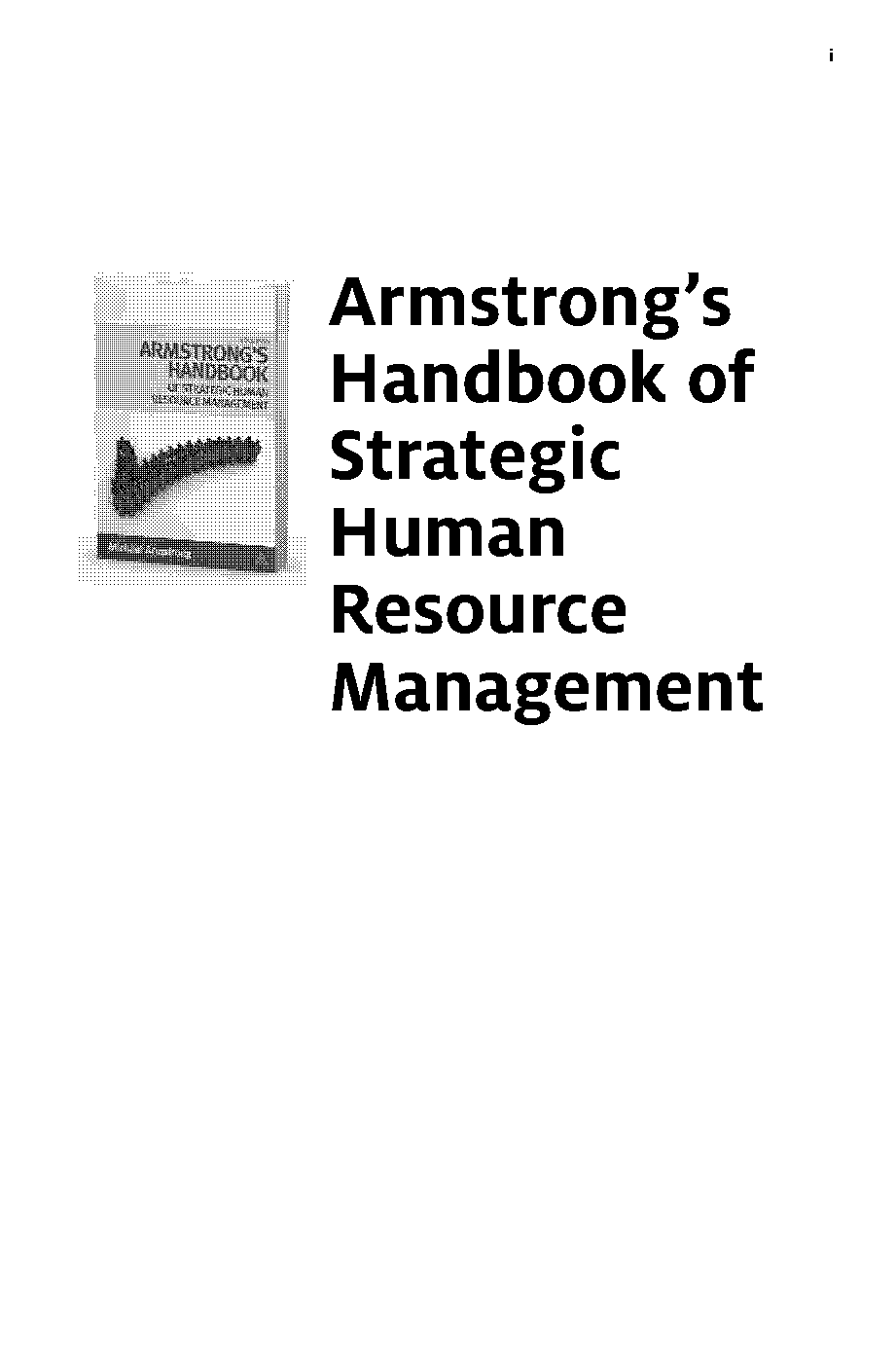 michael armstrong a handbook of human resource management practice