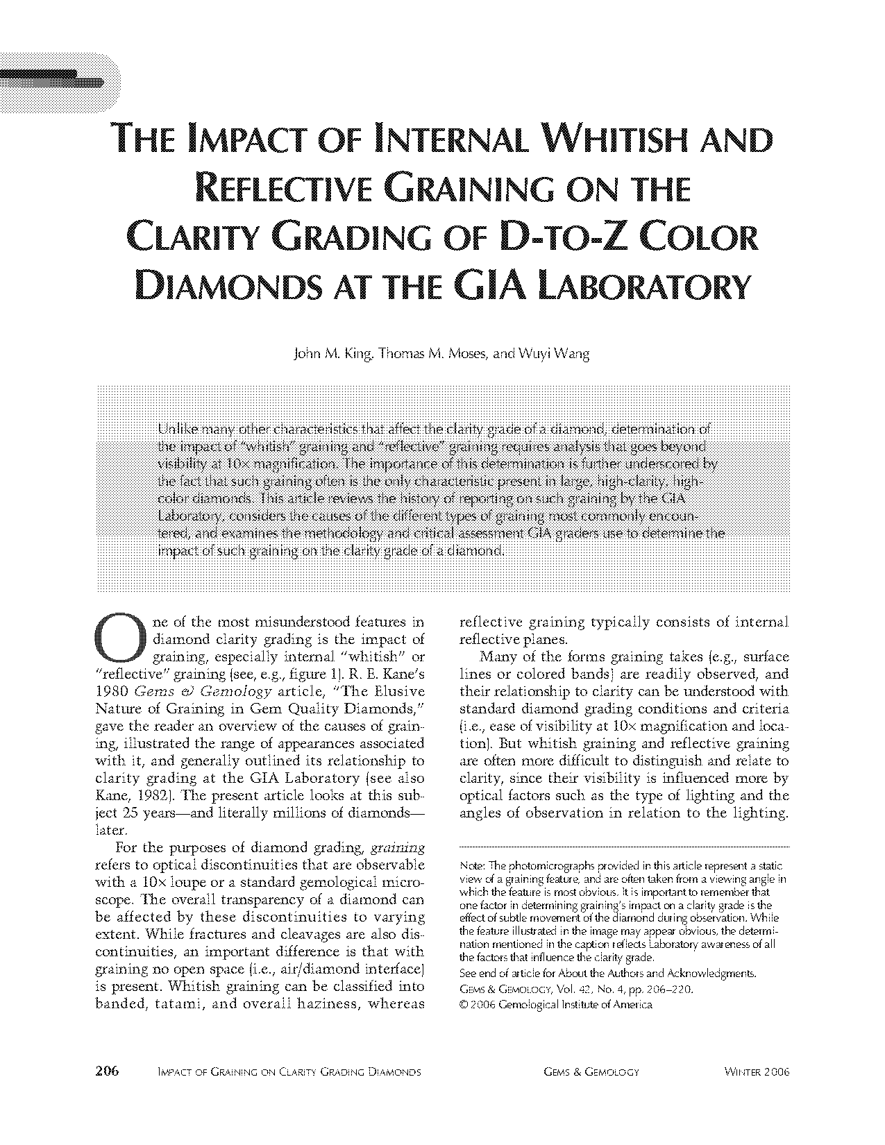 gia report clarity characteristics crystal