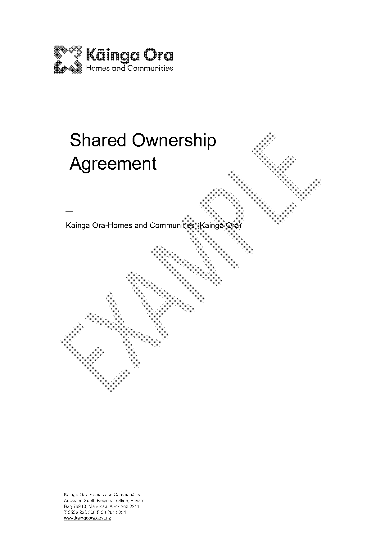 co ownership agreement format india