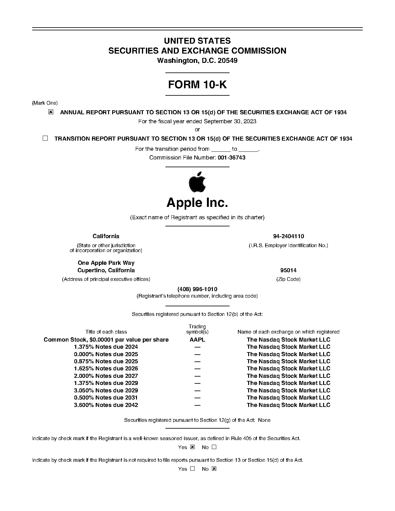 apple accounts receivable disclosure