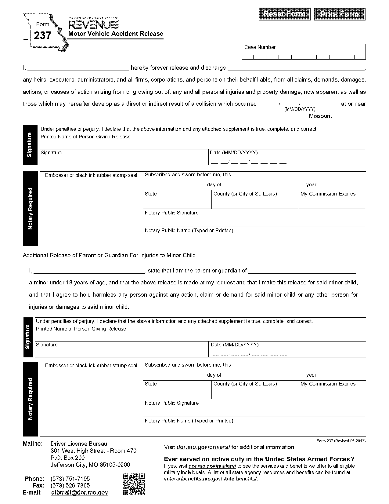 sample property damage release form