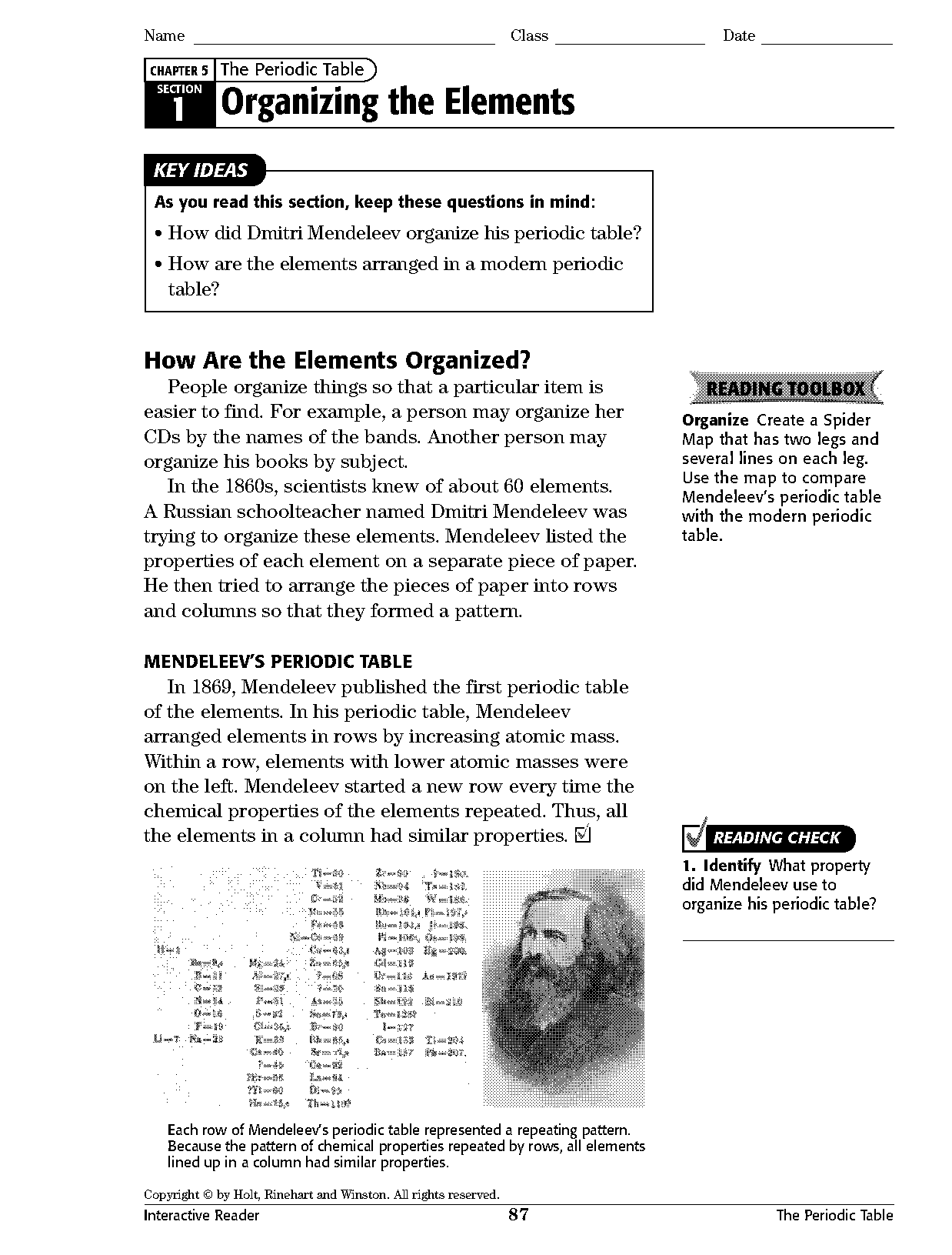 what is a vertical row on the periodic table