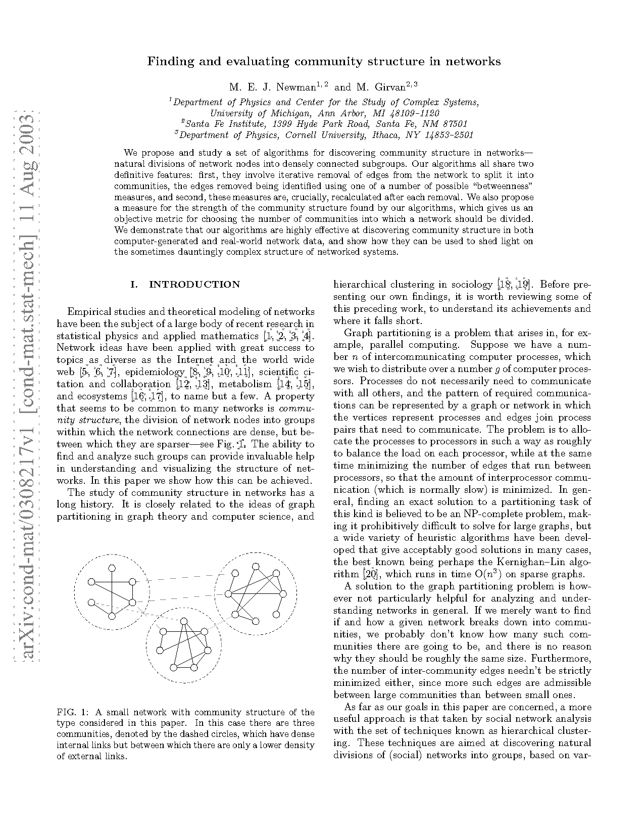 finding and evaluating community structure in networks pdf