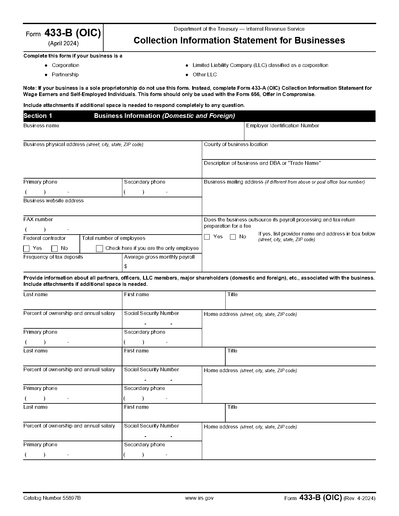 irs gov offer in compromise form