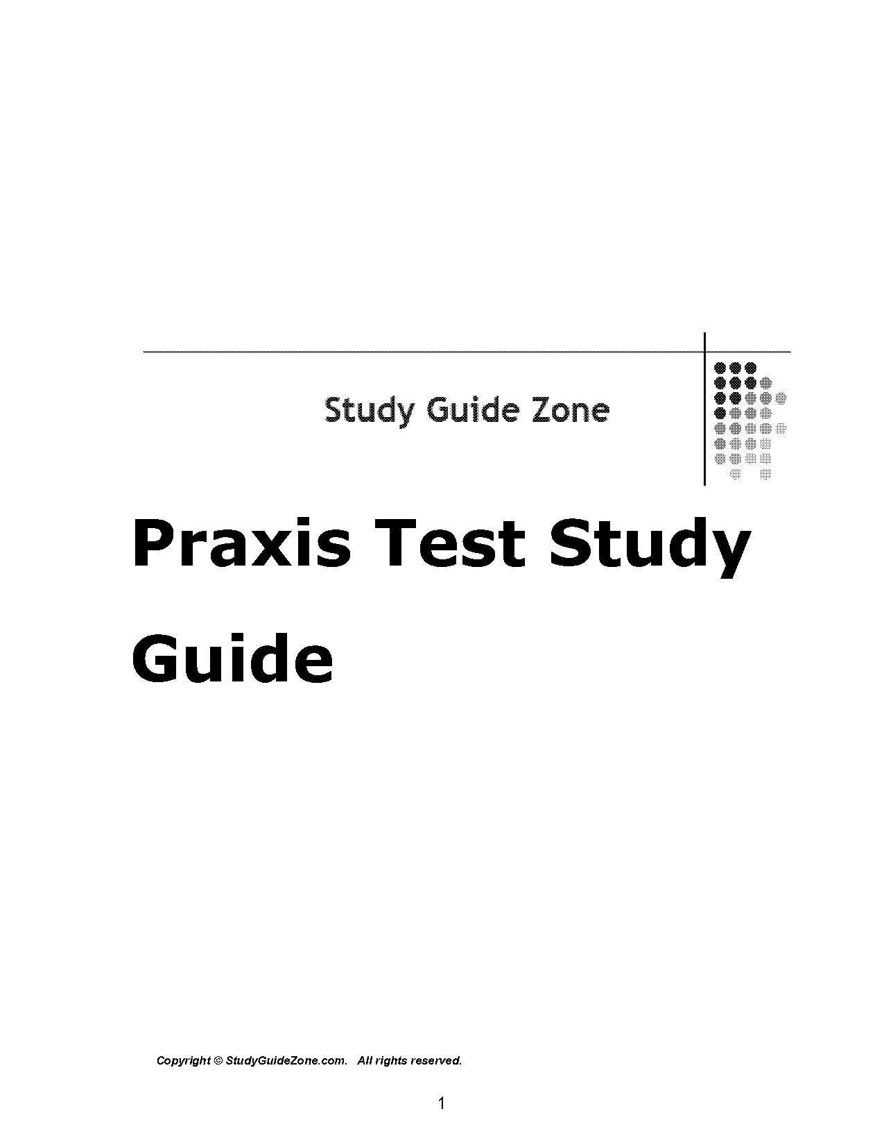 free printable study guides for praxis tests