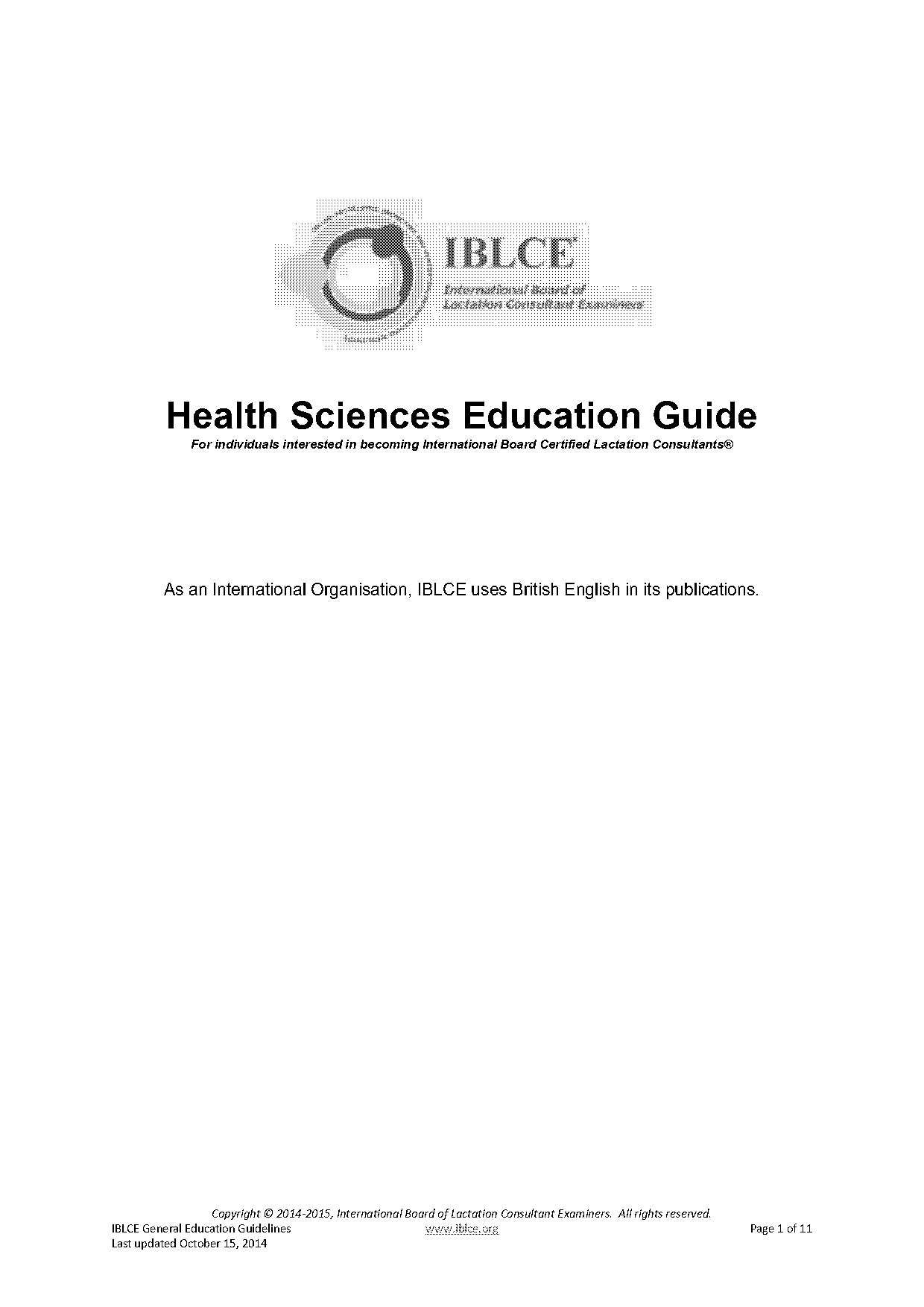 culture health and science certification