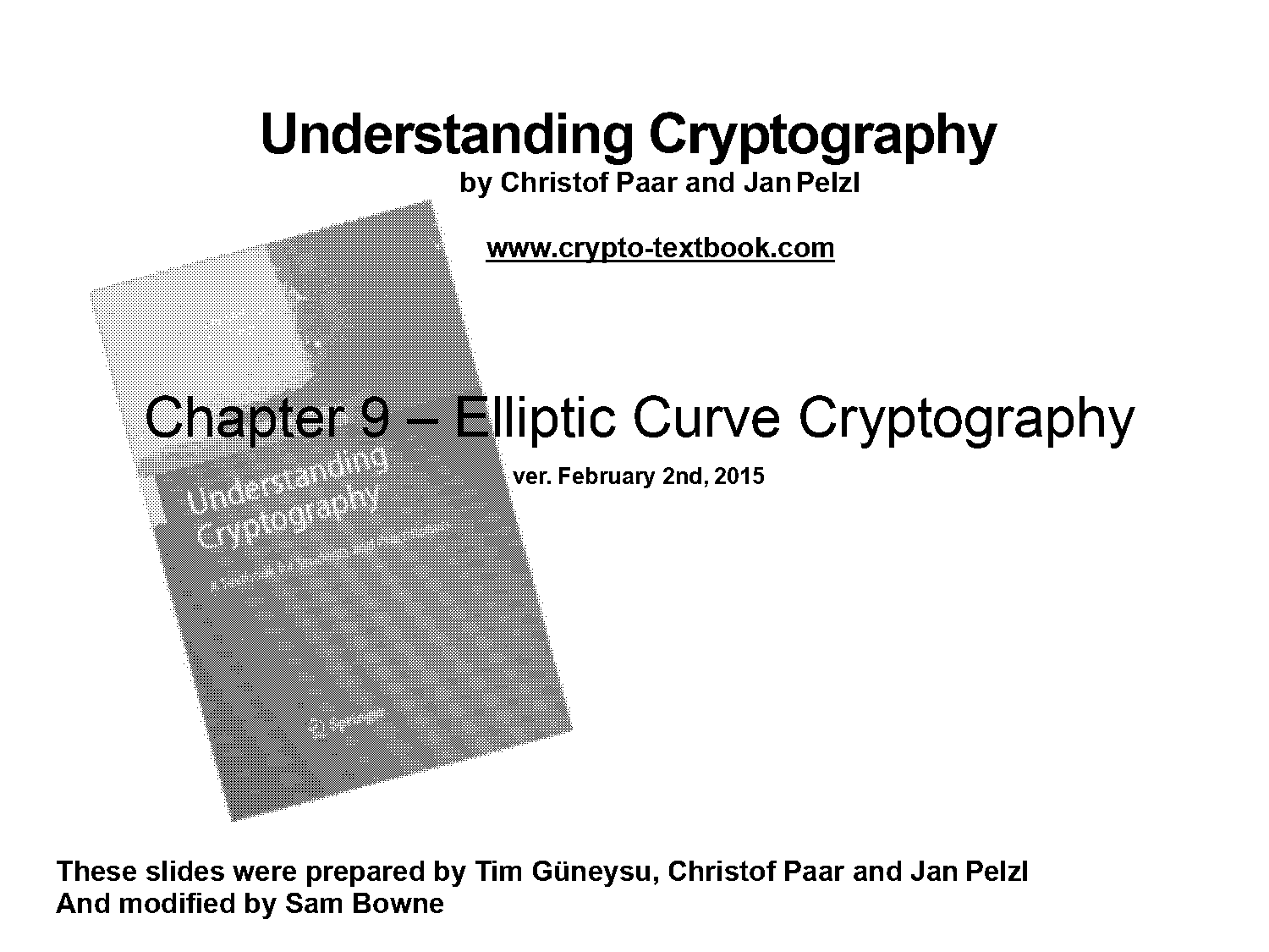 elliptic curve cryptography example problem ppt