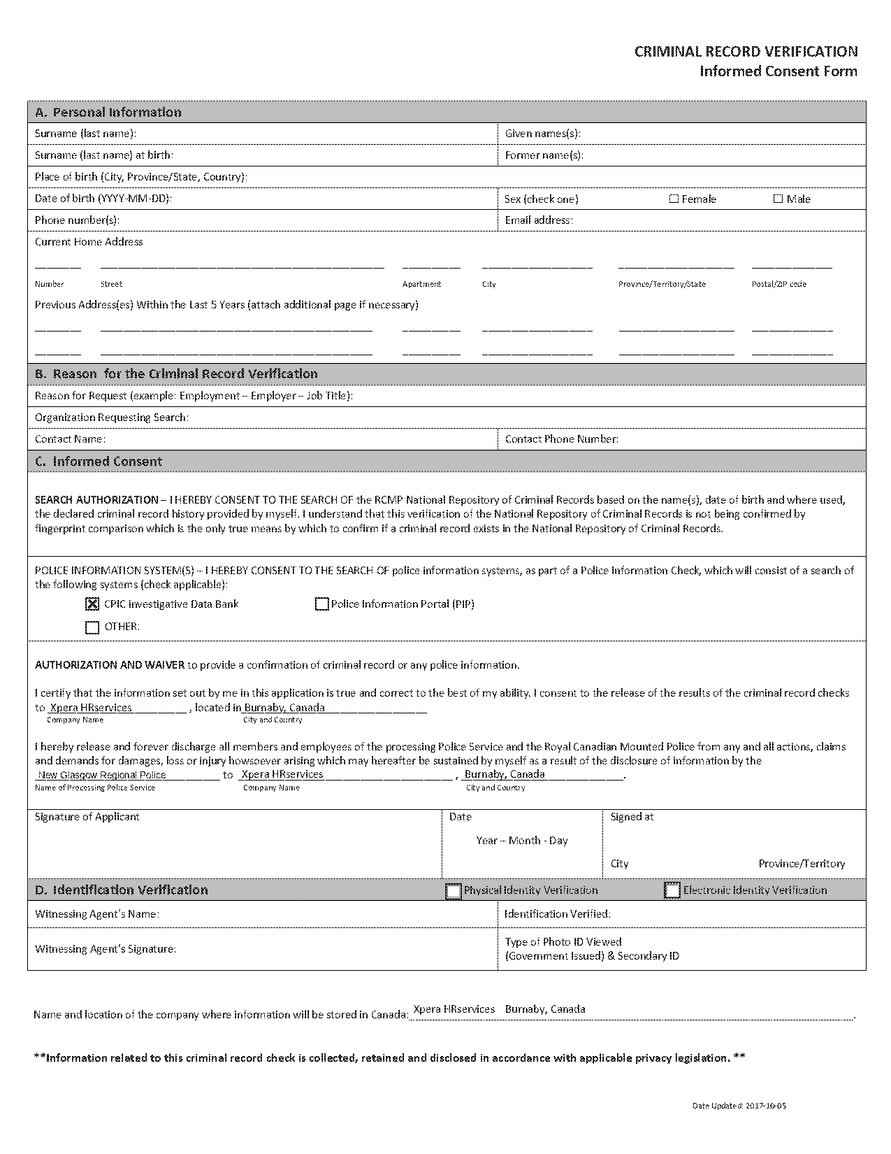 police information check vs criminal record check