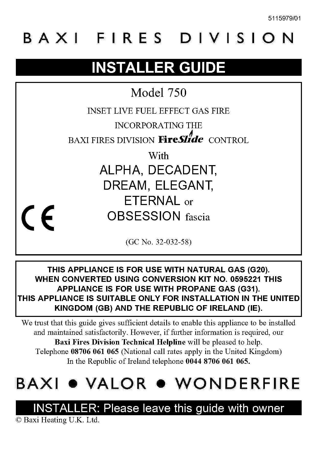 baxi burnall installation instructions