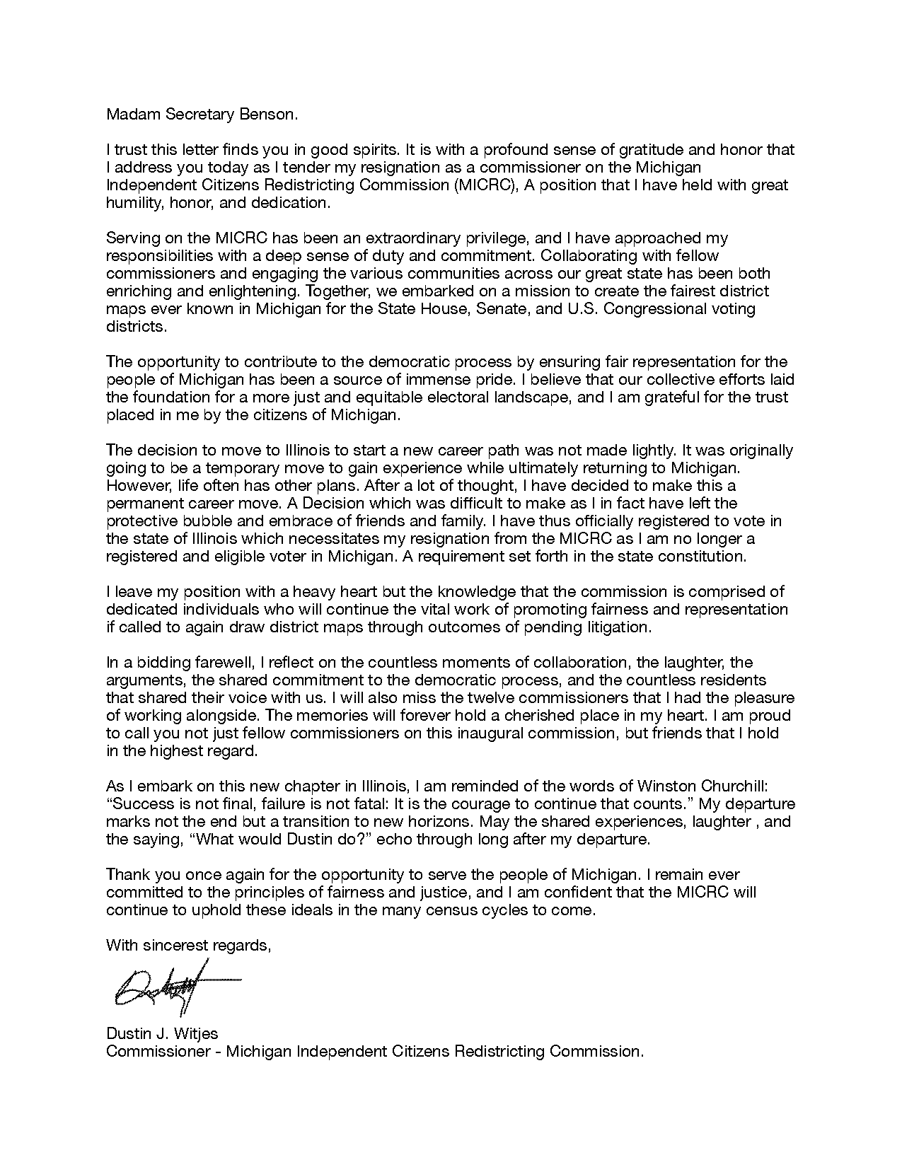 farewell letter after resignation