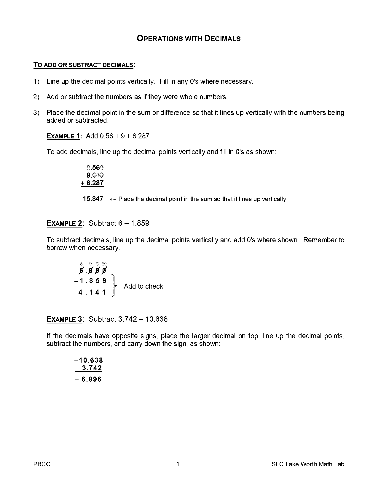 adding and subtracting integers worksheet with rules