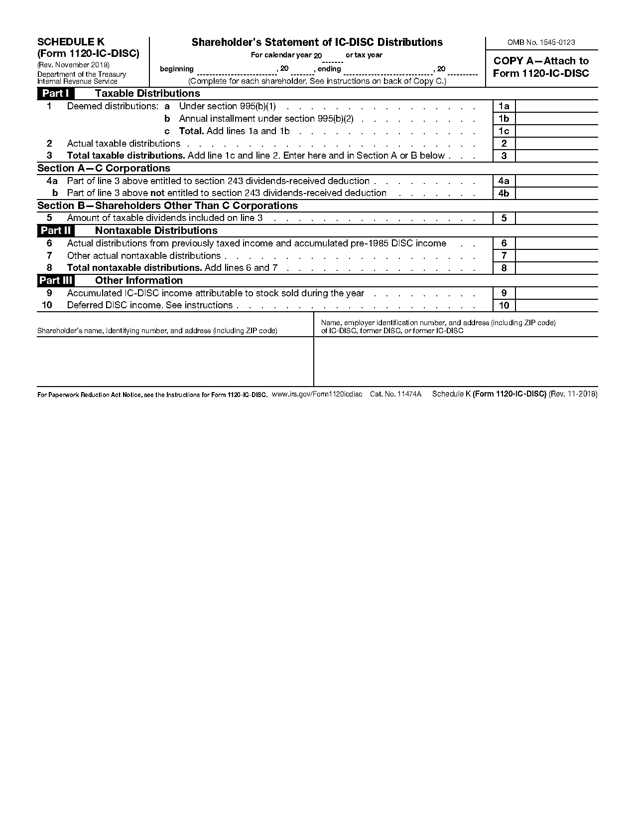 ic disc form instructions