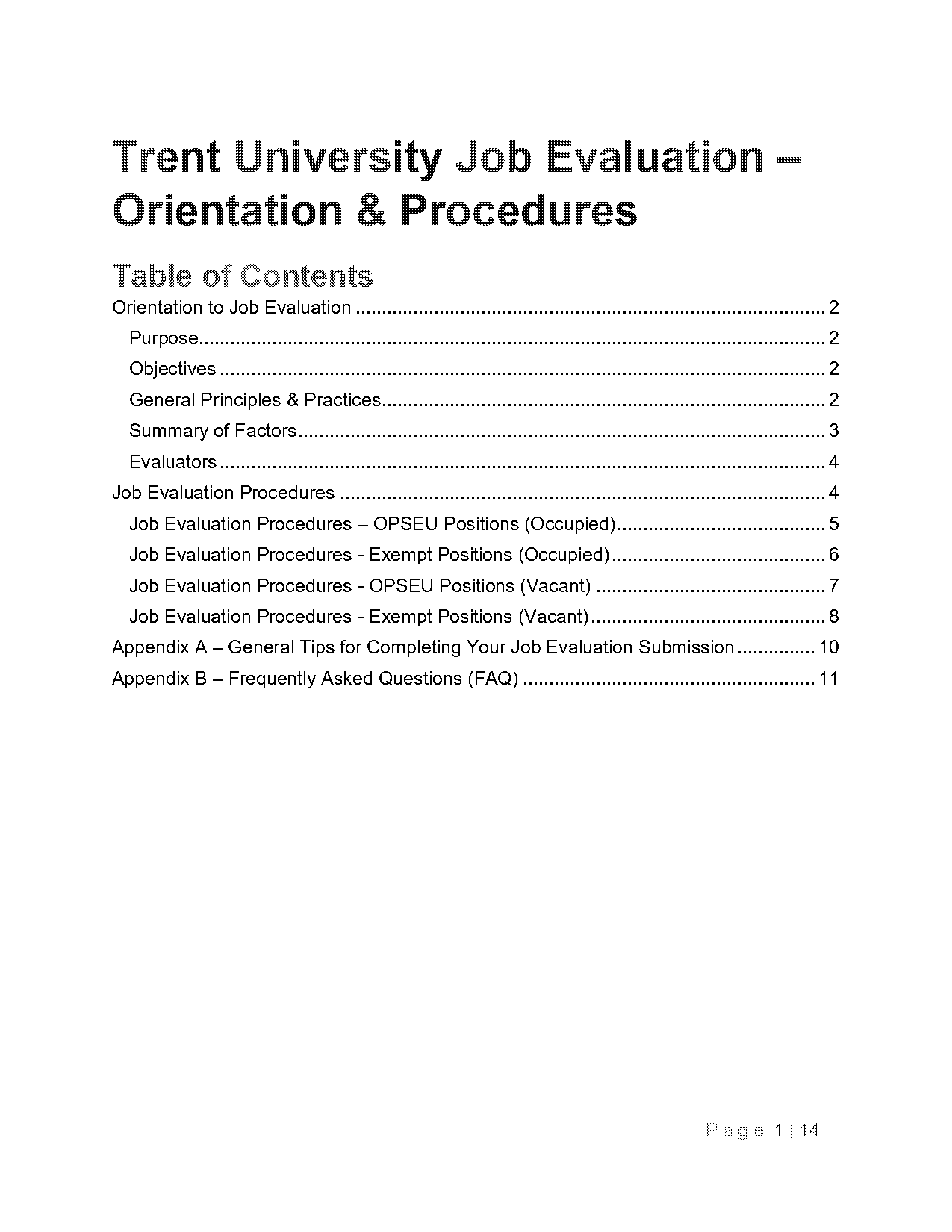 opseu job evaluation manual