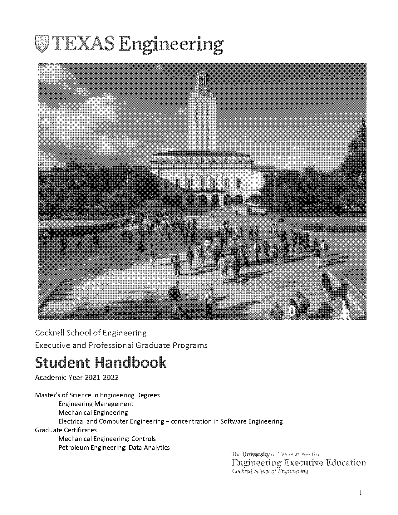 degree requirements ut cockrell