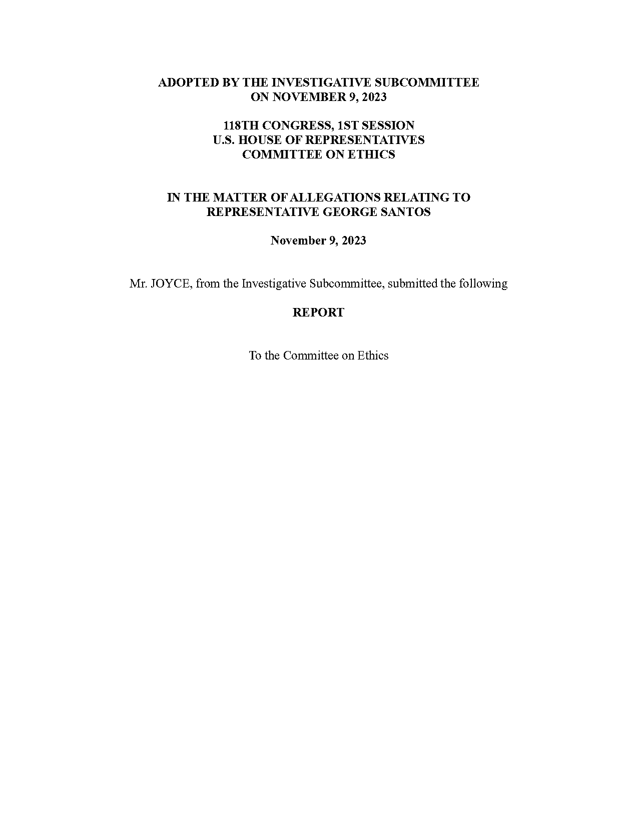 house of representatives letter of testimony